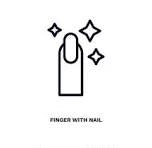 Nail growth icon representing faster and stronger nail growth with Shenora natural nail oil