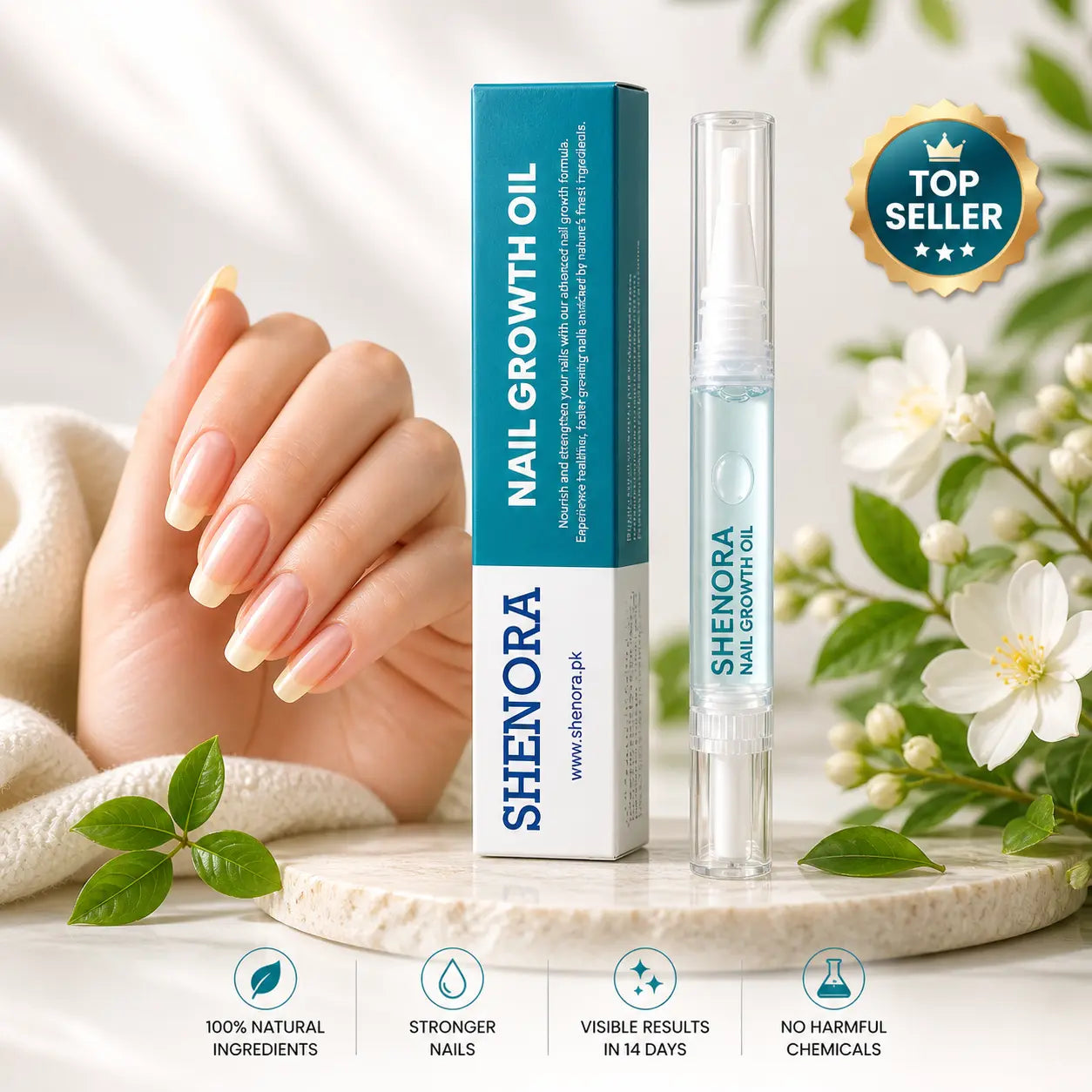 Shenora nail growth oil pen for strong and long nails
